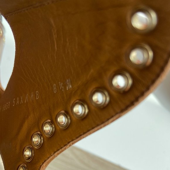 Salvatore Ferragamo Narny Leather Grommet Trim 8.5 - Picture 7 of 8